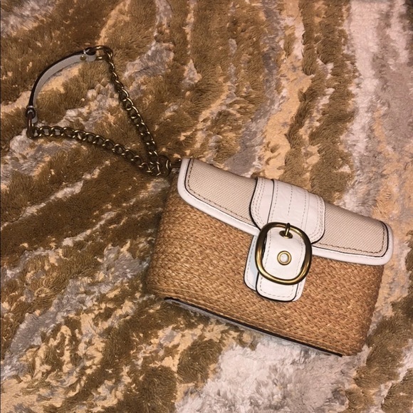 Limited Edition Coach Straw Clutch Bag - Picture 5 of 5
